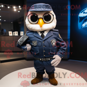 Maskotfigur af en Navy Owl...