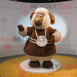 Mascot character of a Brown...