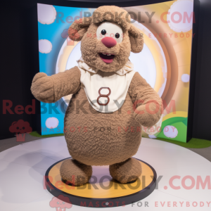 Mascot character of a Brown...