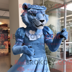 Mascot character of a Blue...