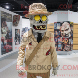 Postava maskota Tan Zombie...