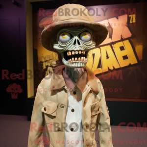 Postava maskota Tan Zombie...