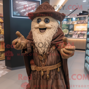 Maskot postava hnědého...