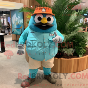 Mascot character of a Teal...