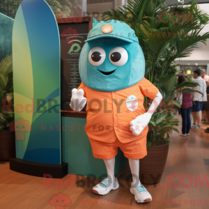 Mascot character of a Teal...