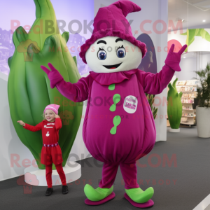 Magenta bønnestengel maskot...