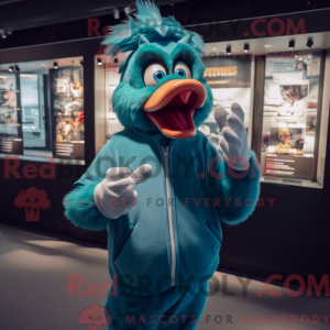 Mascot character of a Teal...