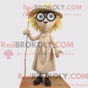 Mascot character of a Beige...