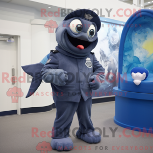 Mascot character of a Navy...