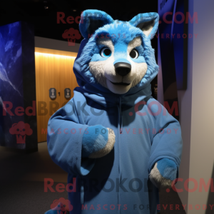 Mascot character of a Blue...
