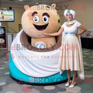 Mascot character of a Tan...