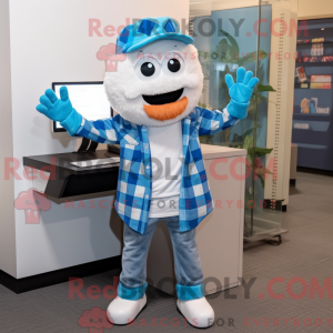 Mascot character of a Blue...