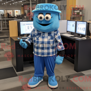 Mascot character of a Blue...
