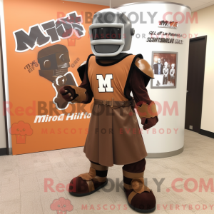 Mascot character of a Brown...