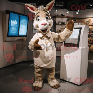 Mascot character of a Beige...