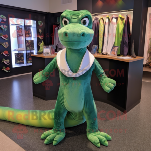 Grön Python maskot kostym...