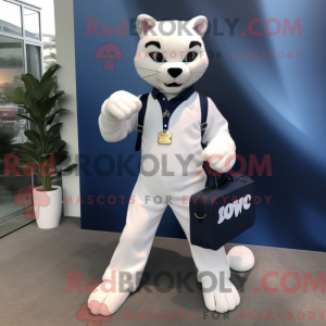 Mascot character of a White...