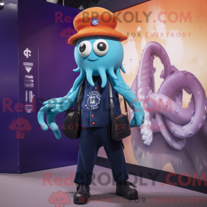 Mascot character of a Squid...