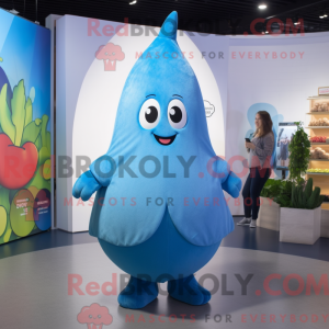 Mascot character of a Blue...