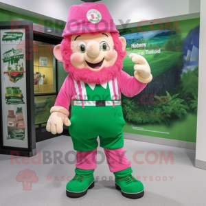 Rosa Leprechaun maskot...