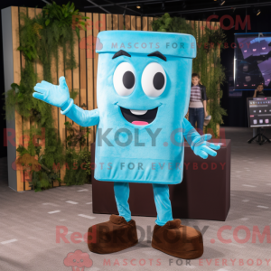 Mascot character of a Cyan...