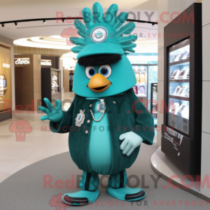 Mascot character of a Teal...