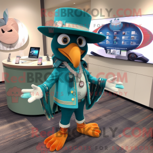 Mascot character of a Teal...