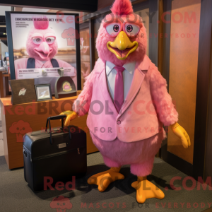 Mascot character of a Pink...
