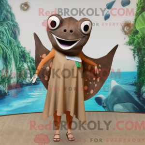 Mascot character of a Brown...
