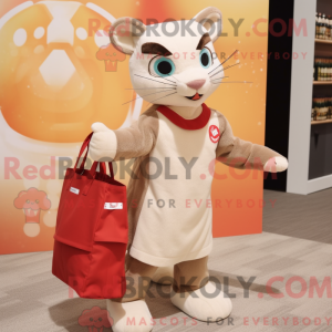 Mascot character of a Beige...