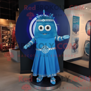 Mascot character of a Blue...