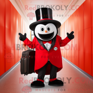 Maskot postava červeného...