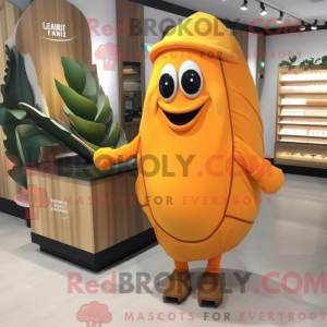Máscara de cor laranja com...