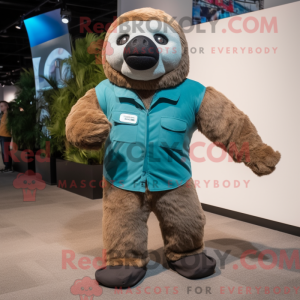 Mascot character of a Teal...