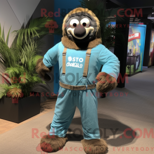 Mascot character of a Teal...
