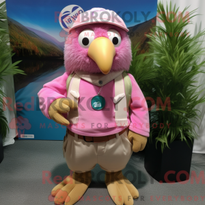Mascot character of a Pink...