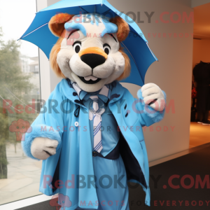 Mascot character of a Blue...