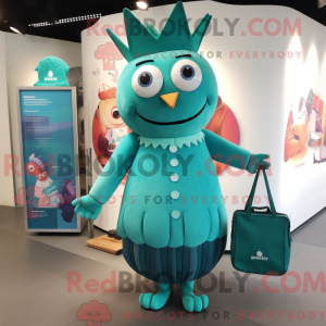 Mascot character of a Teal...