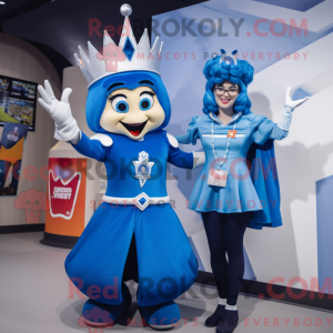 Mascot character of a Blue...