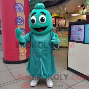 Mascot character of a Teal...