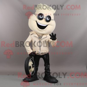 Mascot character of a Beige...
