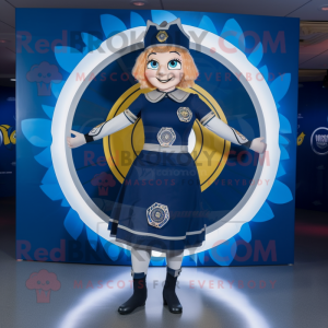 Navy Celtic Shield maskot...