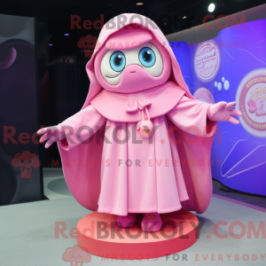 Mascot character of a Pink...