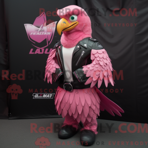 Mascot character of a Pink...