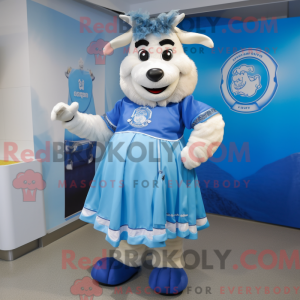 Mascot character of a Blue...