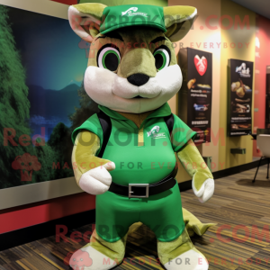 Mascot character of a Green...