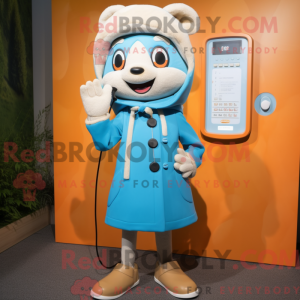Maskot postava telefonu...
