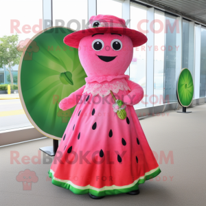 Rosa vattenmelon maskot...