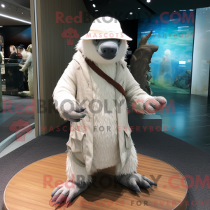 Maskottchen eines weißen...