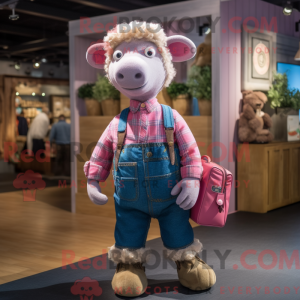 Mascot character of a Pink...